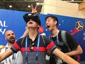 Ian and Han having fun at Max’s expense while experiencing Virtual Reality.
